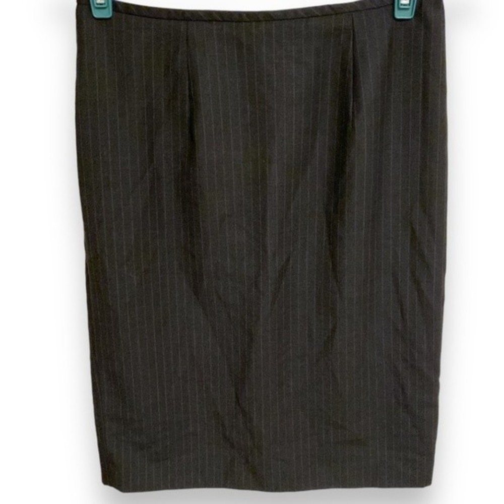CALVIN KLEIN Classic Pinstripe Business Casual Career Knee Length Pencil Skirt 4